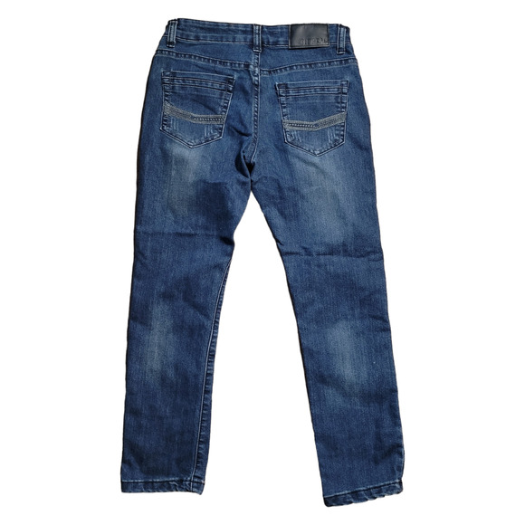 Blue Rag Womens Straight Leg Jeans Sz 10 Dark Indigo Denim Embroidered Pockets - Picture 2 of 7